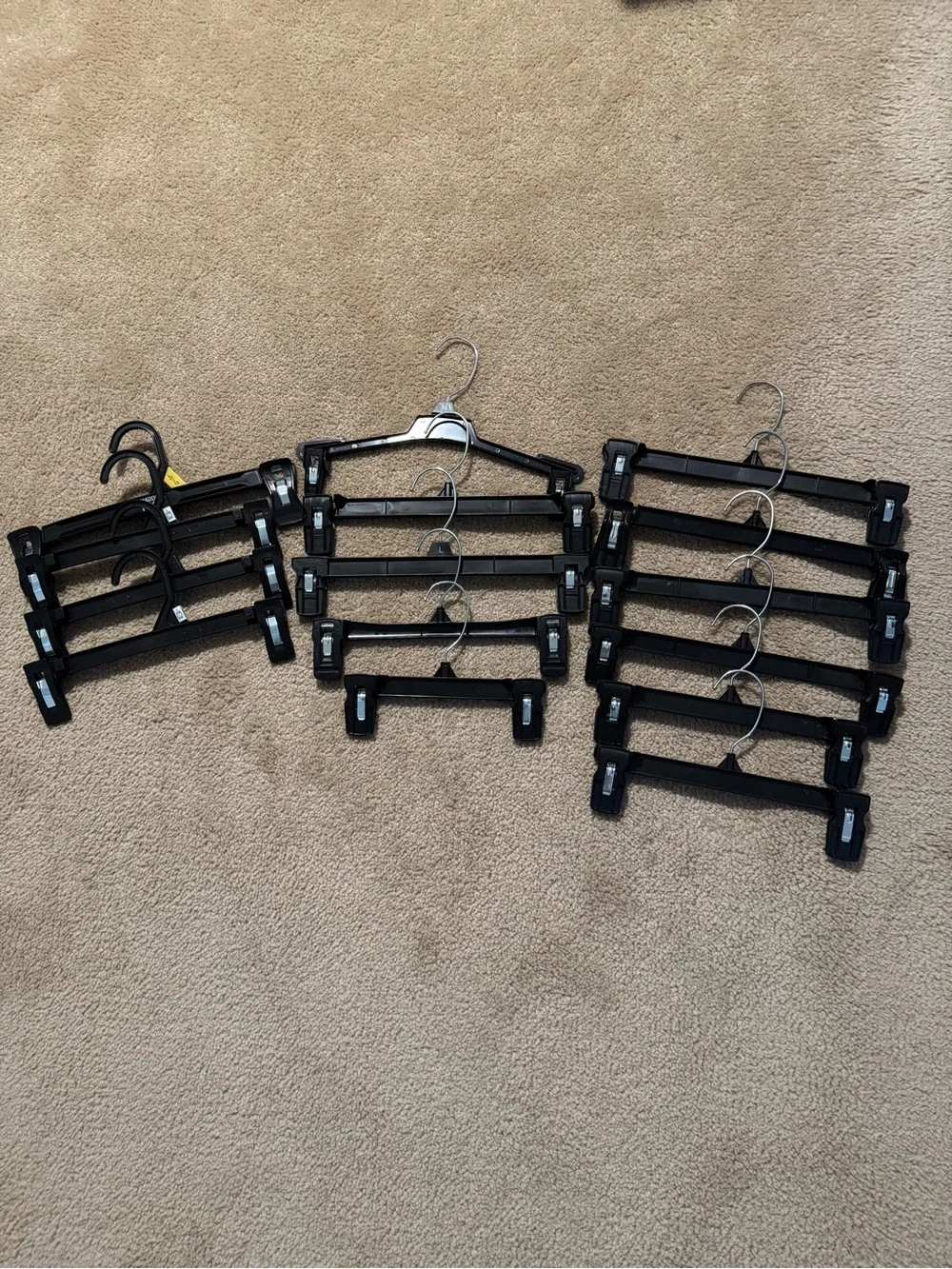 Black and White Plastic Clothing Hanger Bundle